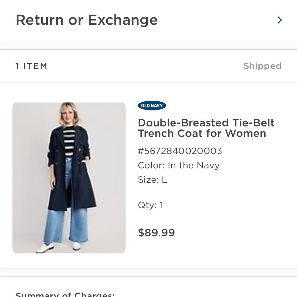 NWT Gorgeous Old Navy Trench Coat